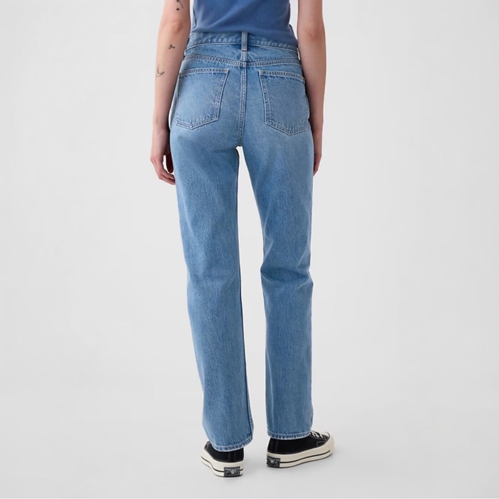 GAP High Rise Rigid 90s Slim Straight Jeans NWT 27/4 Long - Picture 4 of 9